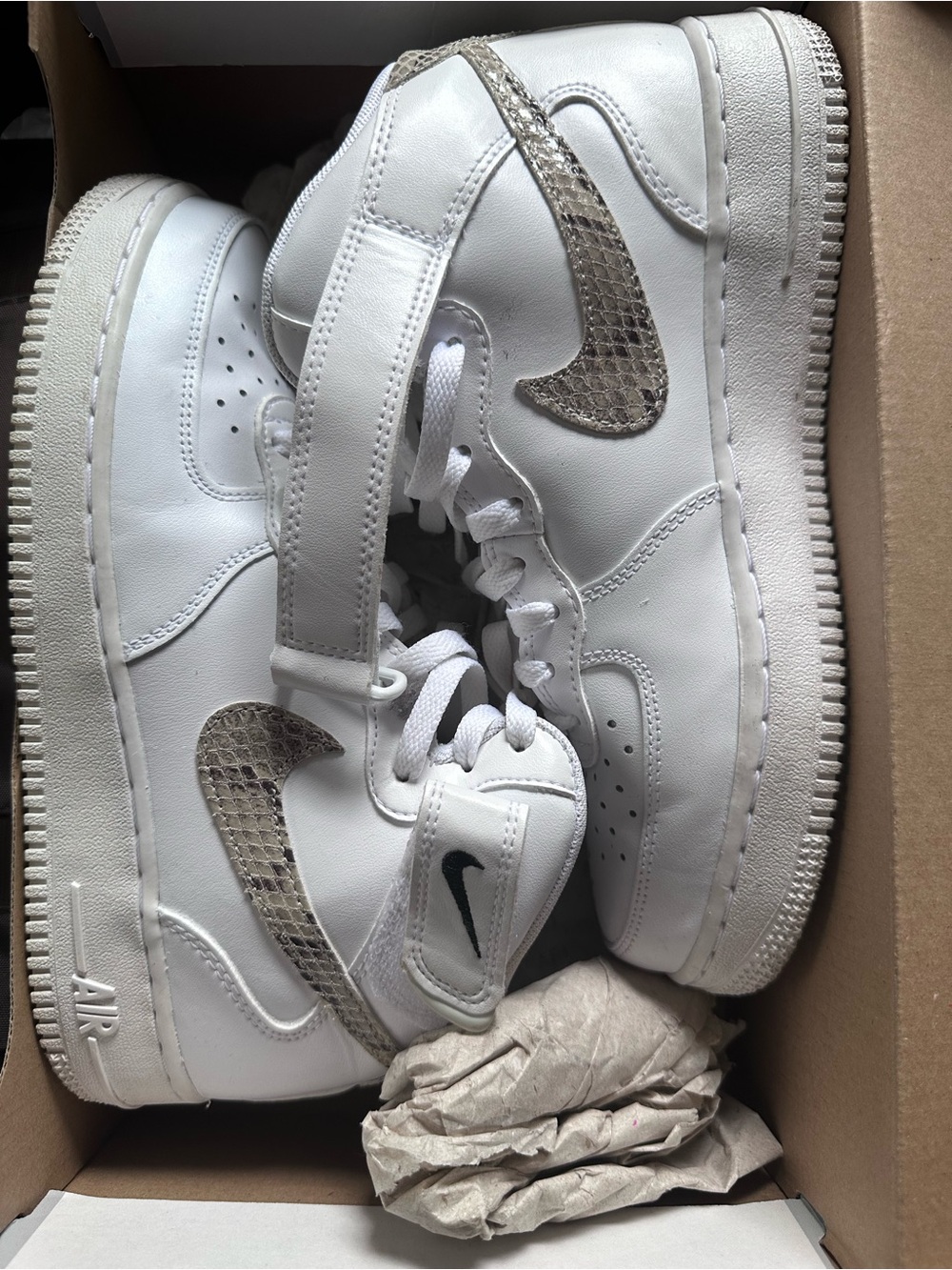 Nike Air Force 1 ‘07 Mid Sneakers with Snakeskin? Swoosh 9